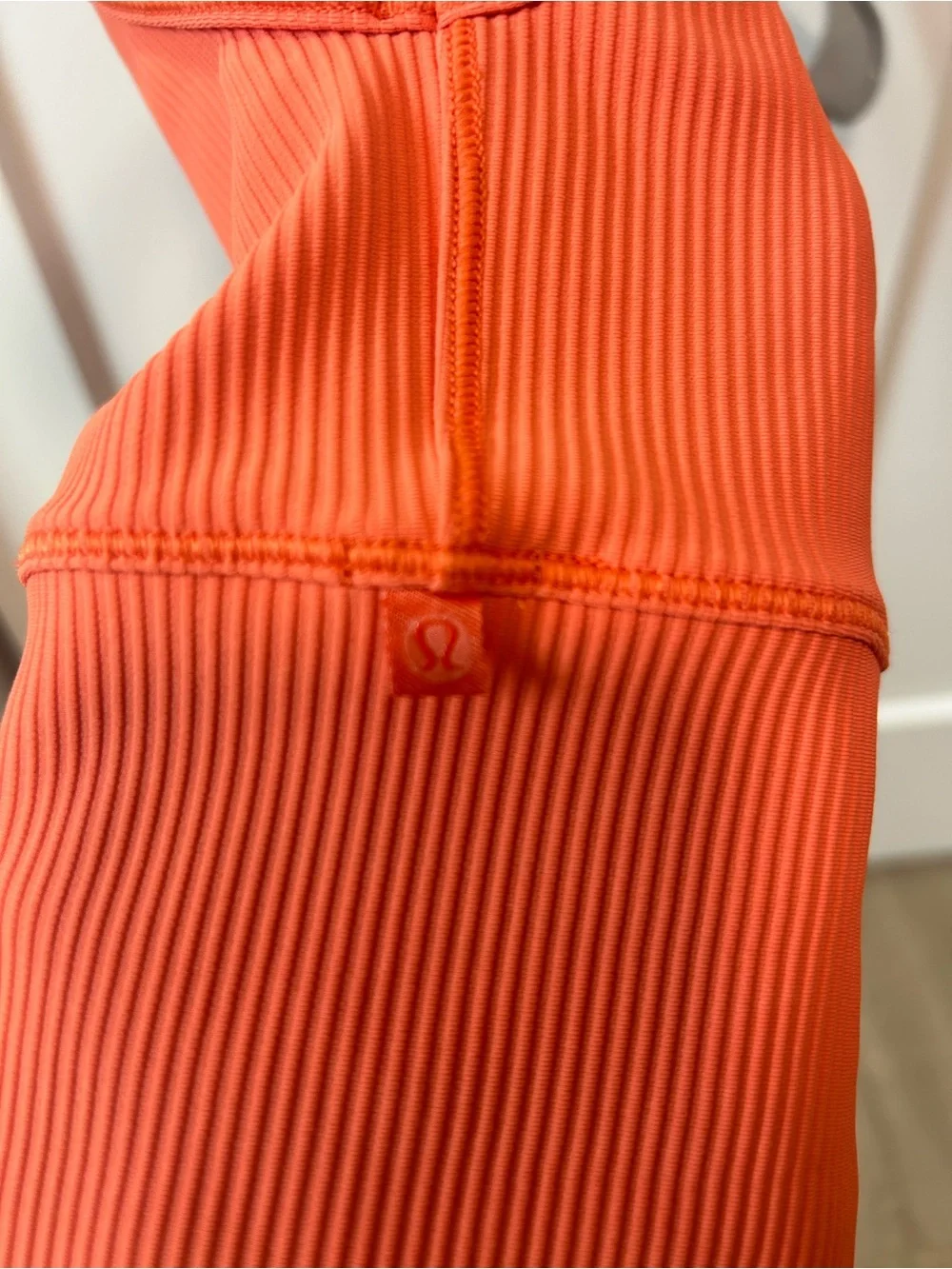 lululemon athletica Ribbed crop Tank Top - Coral Orange